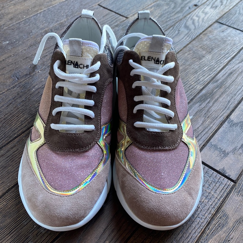 Elena Iachi sparkle sneakers (new with box)